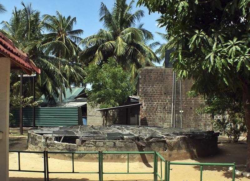 turismo de guerra sri lanka tanque de agua destruido kilinochchi