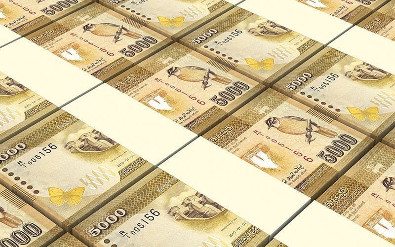 bajada de inversion extranjera en Sri Lanka 50000 dolares creatividad de billetes de 5000 rupias