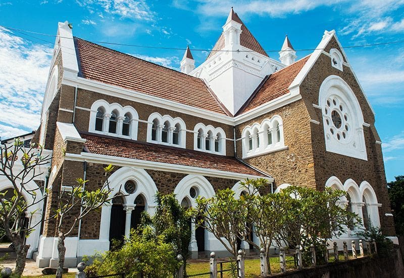 que ver en Galle Sri Lanka iglesia holandesa en el Fuerte de Galle