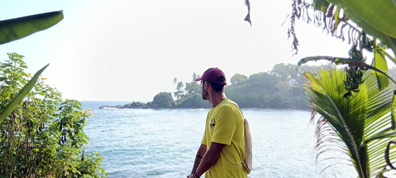 yo en Unakuruwa Beach