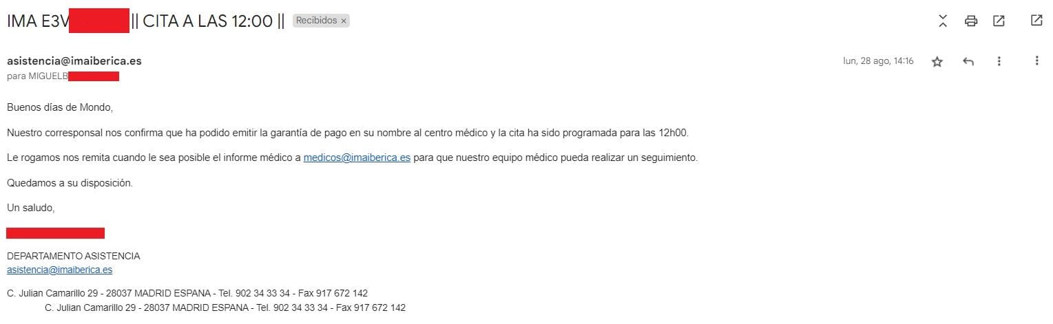 segunda captura del email de Mondo