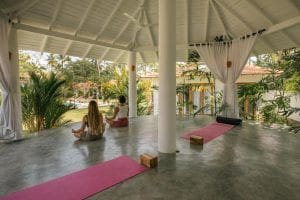 yoga shala en Panta Rei Resort en Ahangama hotel Sri Lanka