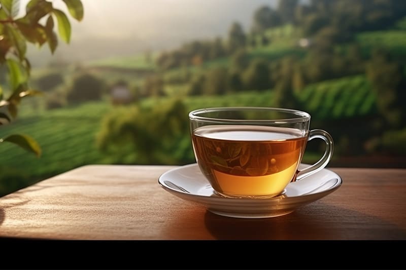 que comprar en sri lanka taza de te y paisaje plantaciones