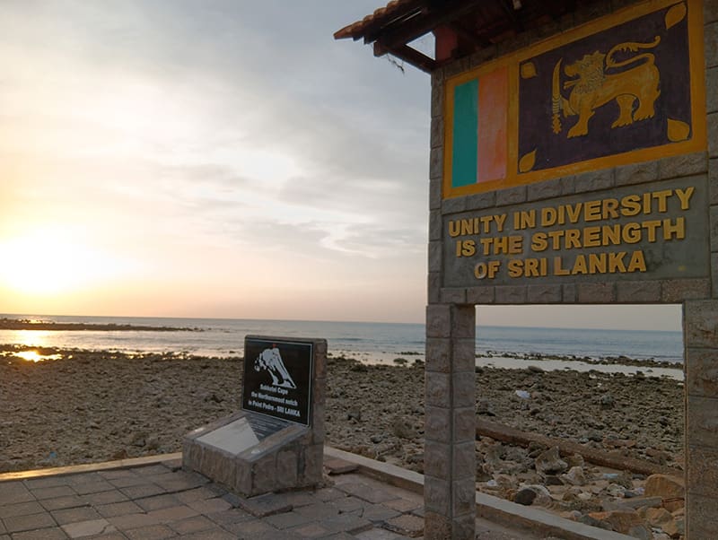 distintivo en Point Pedro en Jaffna