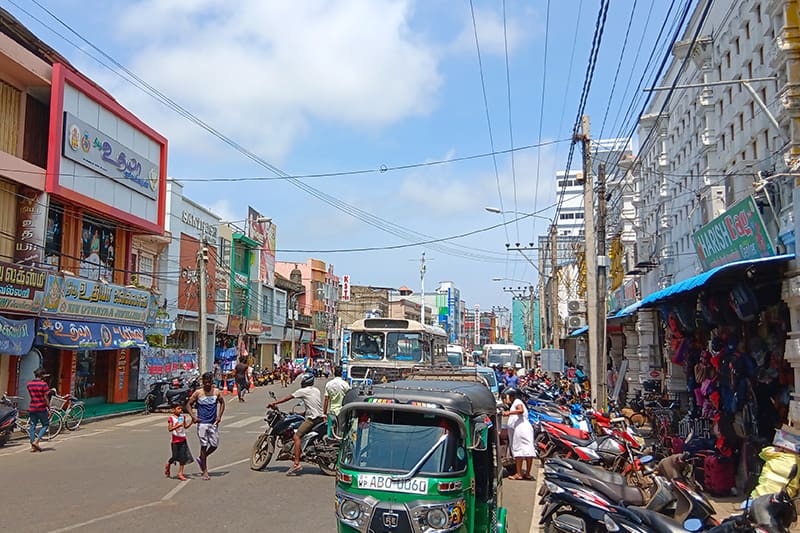 jaffna calle del centro