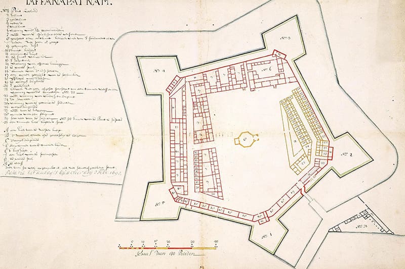jaffna fort mapa