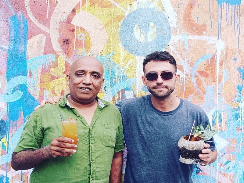 Rajiv y yo en Park Street Colombo