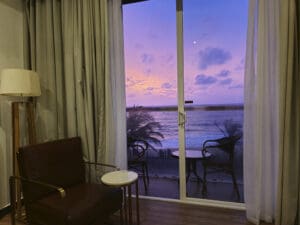 atardecer desde mi habitacion hotel Regal Reseau Negombo
