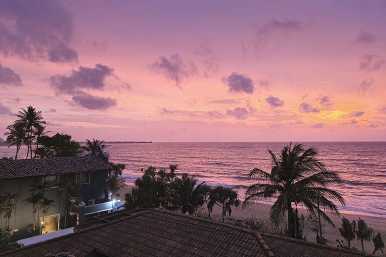 hotel Regal Reseau Negombo atardecer