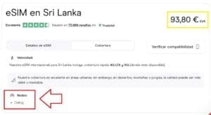 eSIM Sri Lanka precio Holafly