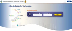 pagina oficial e-Visa extender visado sri lanka