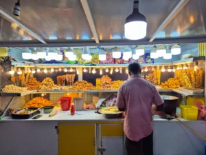comer en negombo puesto gastronomia callejera