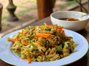 mi plato de kottu y hodi en restaurante golden rainbow